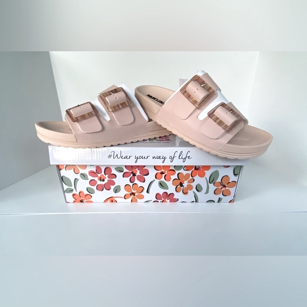 Muk Luks Grand Cayman Slip-On Sandals, Slip-On Shoes, Slides, Blush Sz 8 🎉HP🎉 - Picture 7 of 16